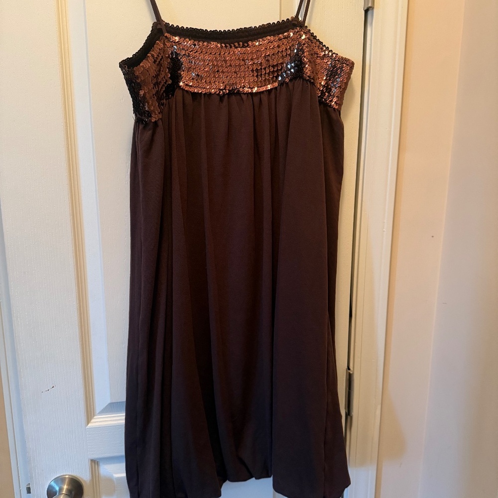 Women Dress size 3XL Brown  made by Moncherry designed in Europe